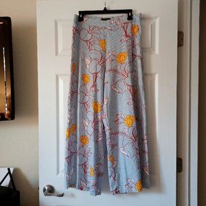 Cynthia Linen Blend Wide Leg Pants Size Large